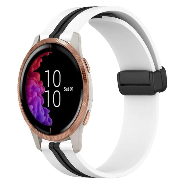 Silikoni kellon ranneke Garmin Venu-linglingille} White Black