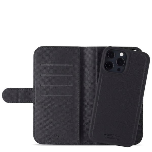 Ny produktkampanj! Högkvalitativt Holdit Plånboksfodral Magnet iPhone 13 Pro Max Svart