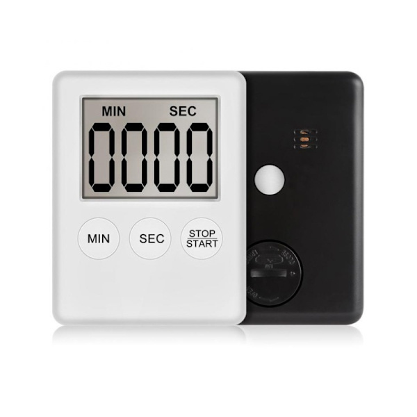 Digital timer med magnet - Köksklocka (silver) sliver