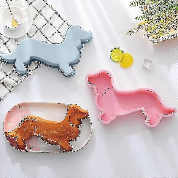 Sød gravhund silikone kageform - Stor DIY dessert bageform