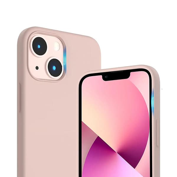 Kompatibelt med iPhone 13 Skyddsfodral - Silikon Sandrosa DustyPink pink