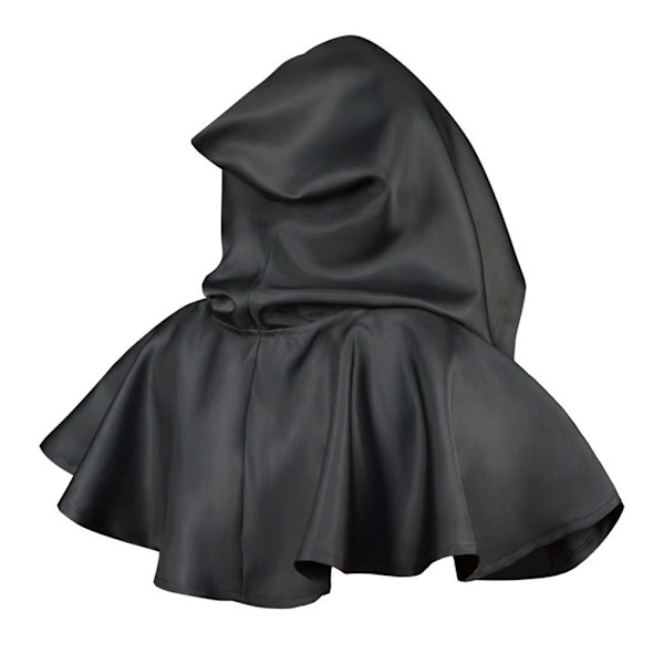 Halloween hættekappe i polyester middelalderhat fotorekvisit Black