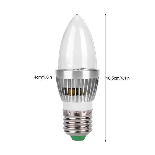 3W E27/E12 RGB Ljuslampa LED Fjärrkontroll Aluminiumlegering Ljuslampor 85-265V