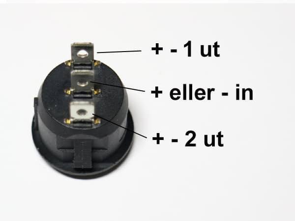 2x 2-läges strömbrytare med strömbrytare Svart black