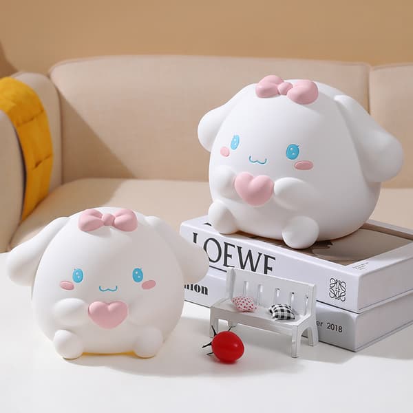 Cinnamoroll Hjärtformad Spargris, Skrivbords Sparbössa, Dekorativ Prydnad