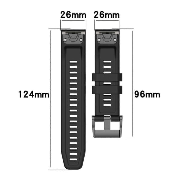 Bästsäljande Silikon Armband Kompatibelt med Garmin Tactix 7 AMOLED
