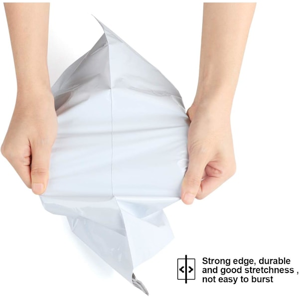 Heta 2025 100 st - Fraktpåsar webshop kläder - Fraktpåsar för kläder - 250 x 350 mm - Extra starka - Självhäftande - Vattentäta