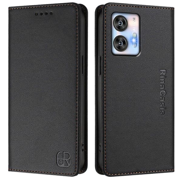 Magnetiskt läderfodral kompatibelt med Oukitel C35-lingling} Black
