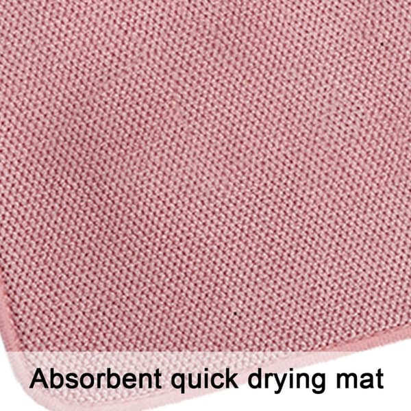 Mikrofiber oppvaskklut, rosa superabsorberende tørkematte
