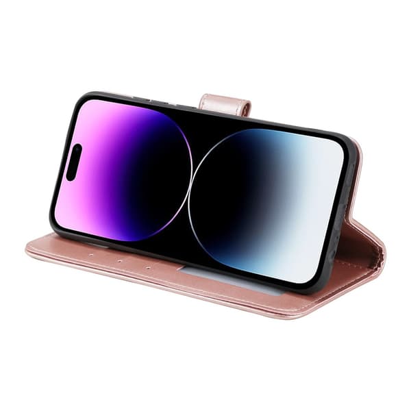 Kompatibel med iPhone 16 Mandala Plånboksfodral - Roséguld Rosa guld pink