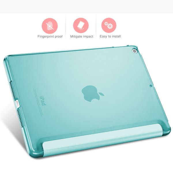 Ultratunt smart case med gummibelagt flexibelt TPU- cover, automatiskt sömn/väckning och View/Type-ställ för iPad Mini 5-helt mintgrön