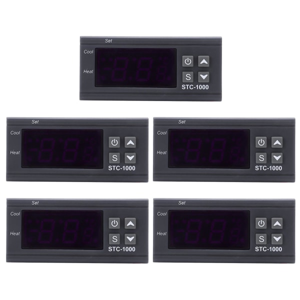 5x 220v Digital Stc-1000 Temperaturregulator Termostat Regulator+sensor Sond