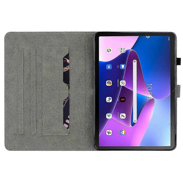 Bestseller Tablet Case Kompatibel med Lenovo Tab M10 Plus 10.6 3. generation Tiger Mønster PU Tablet Case (Grå) Grey