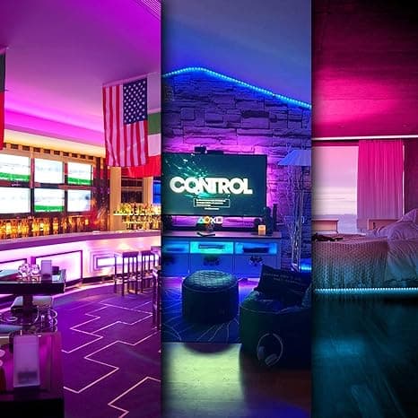 30-meter (2 x 15-meter) LED lyskæde, 5050 RGB LED lyskæde, Bluetooth.