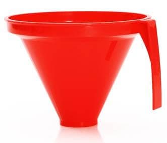 Rød syltetøjstragt, 13 cm i diameter Röd red
