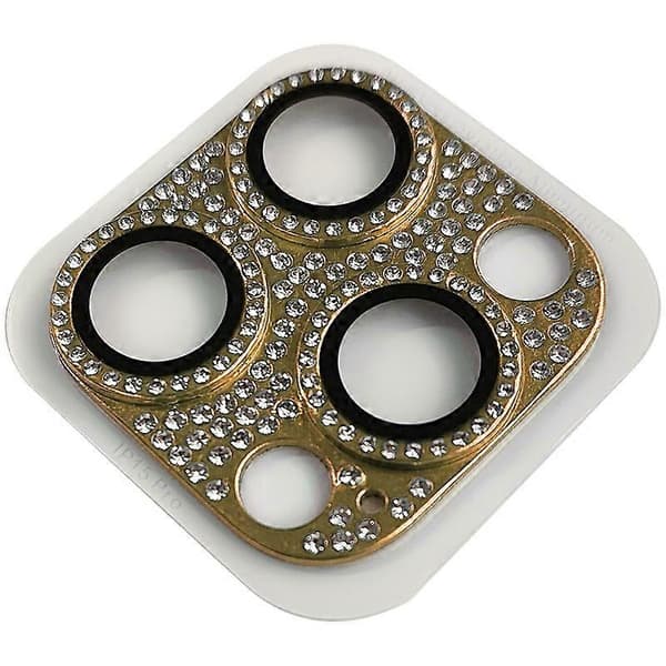 Kompatibel med iPhone 15 Pro Kameralinsskydd - lingling} Multicolor Gold