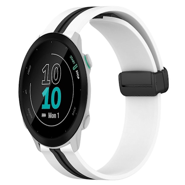 Silikone Urrem Til Garmin Forerunner 55-lingling} White Black