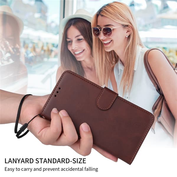 Kompatibel med iPhone 17 Pro PU Læder Wallet Case - Flere Farver Tilgængelige Brun brown