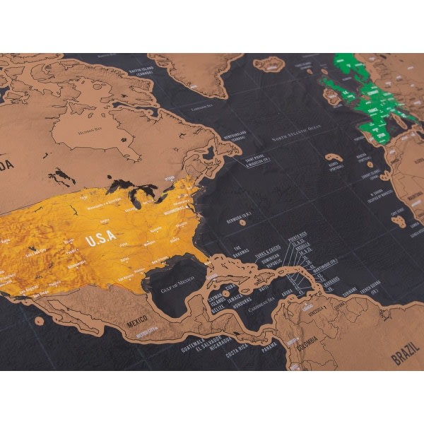 Scratch Map Deluxe Version - Skrapbar Karta multifärg