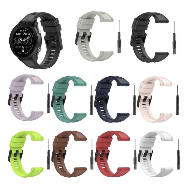 Silikoninen kellon ranneke Garmin Approach S62 -kelloon} Black