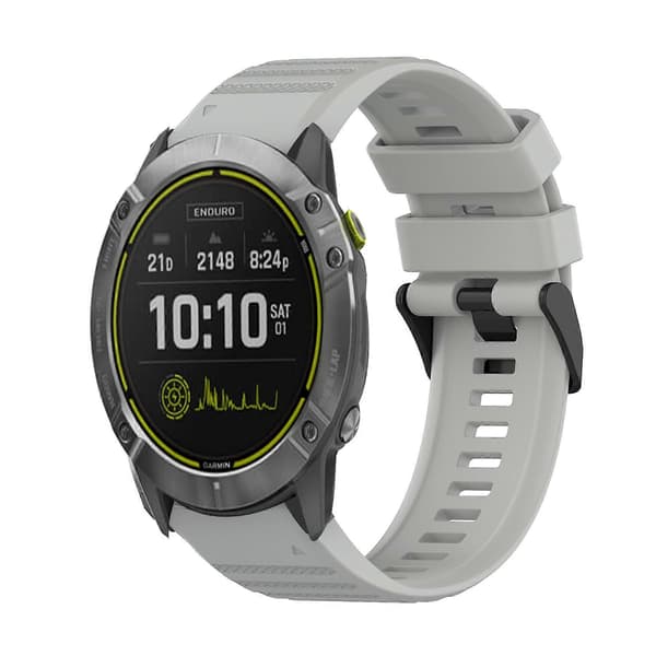 Silikoninen kellon ranneke Garmin Enduro-lingling -kellolle Grey