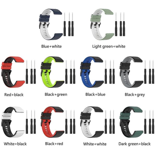 22mm Urrem Kompatibel med Garmin Forerunner 935-lingling} Light green white