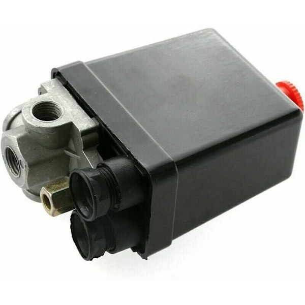 Påskrabatt! Högkvalitativ 4-ports tryckströmbrytare för luftkompressor, 240V AC, 20A, 175 PSI, 12 Bar.