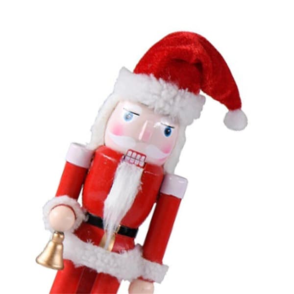 Jul Nötknäppare Jul Trä Nötknäppare Jultomte Figur Heminredning Present Ornament-lingling} As shown