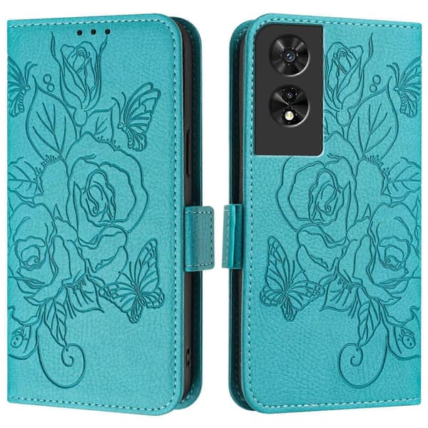 RFID Lærveske Kompatibel med TCL 505-lingling} Light Blue