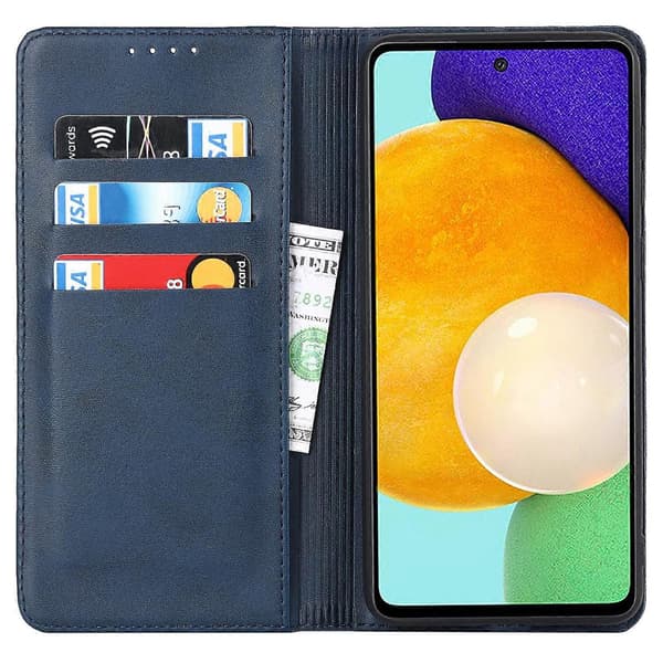 PU Läder + TPU Plånboksfodral Kompatibelt med Samsung Galaxy A53 5G, S2r Vikbart Ställ Magnetisk Auto C-lingling} Multicolor Dark Blue