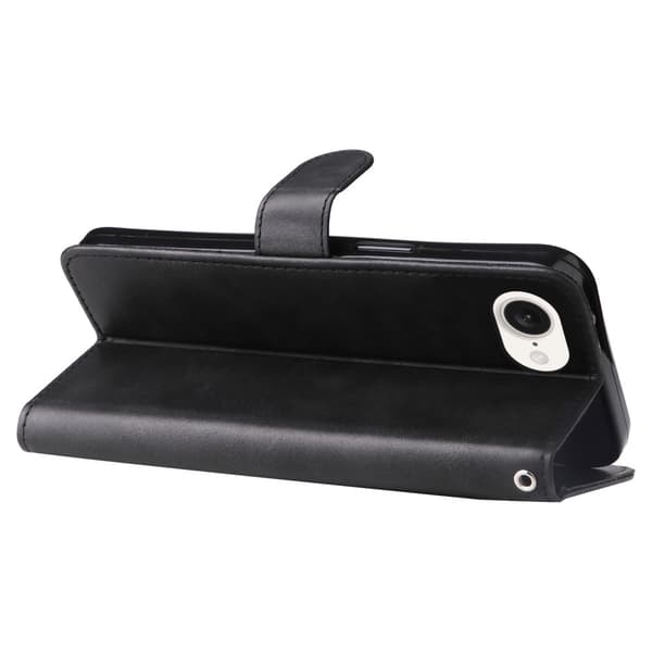 Kompatibel med iPhone 16e Klassisk Lynlås Flip Cover - Sort Black black