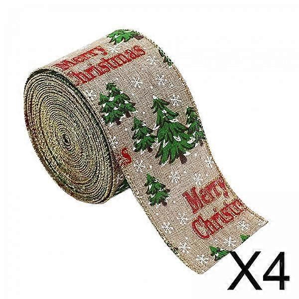 4x Julband Presentinslagningsband Mångsidig Presentförpackning Elegant-lingling}