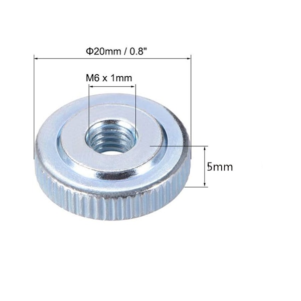 Heta 2025 10 st Runda Muttrar Metrisk Grovgänga Sortimentskit 10PCS 10PCS