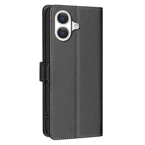 Litchi Tekstur RFID PU Etui Kompatibelt med iPhone 17 Pro-lingling} Black iPhone 17