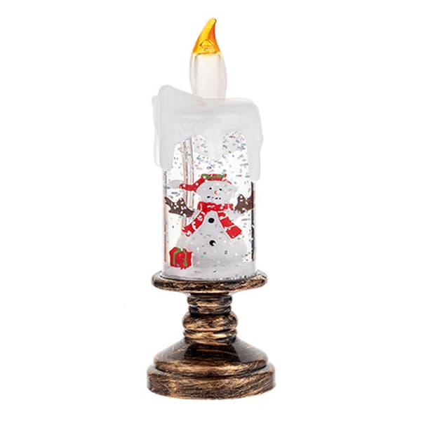 Batteridrevne LED sneglobe-lys til juledekorationer. SNOWMAN