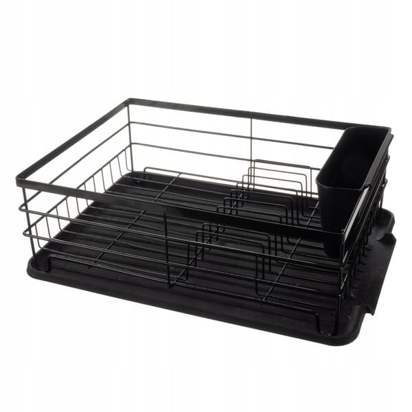 Svart diskställ i metall - 44 x 31 x 14,5 cm black 1395