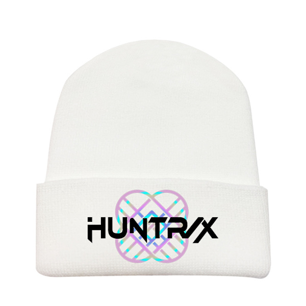 KPOP Devil Hunter Tema Stickad Mössa, Lockig Ullmössa, Tryckt Ullmössa, Varm Utomhusmössa, Vuxen Vit - 11 White-11 One size