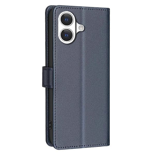 Litchi Tekstur RFID PU Etui Kompatibelt med iPhone 17 Pro-lingling} Blue iPhone 17