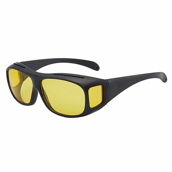 solbriller, utendørsbriller, lesebriller, gule linser, svarte linser black