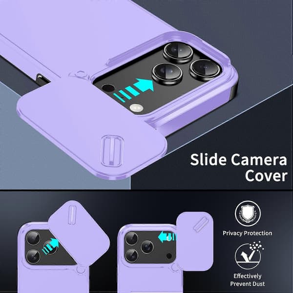 TPU + PC Telefonfodral Kompatibelt med iPhone 17 Pro-lingling} Purple iPhone 17 Pro Max