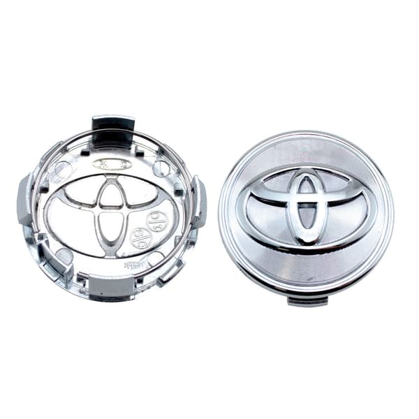 4-pak - Toyota Center Cup 75 62mm - Silver texturerad