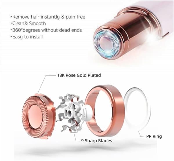 Erstatningshoveder til Gen 1 ansigtshårfjerning kompatibel med Finishing Touch Flawless