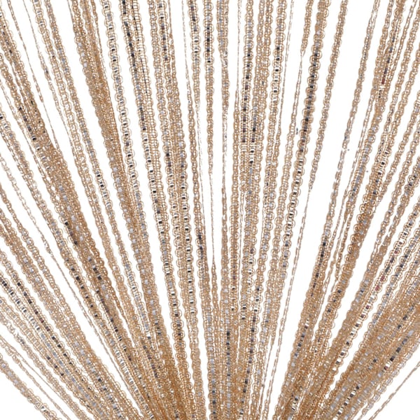 Pärlgardiner för Dörröppning, 100x200cm Pärlgardiner Kristallpärlor Gardin Glitter Pärlgardin Dörröppning Sovrum Sekretess Dekor (Champagne) Champagne