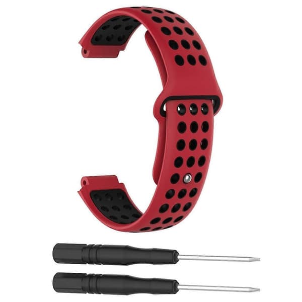 Kaksivärinen silikonihihna Garmin Forerunner 220 -linglingille} Red   Black