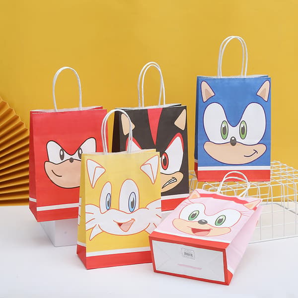 Sonic The Hedgehog Party Gaveposer 12 stk - Bursdagsgaver til barn