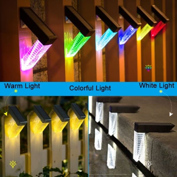 Utendørs vanntett LED-solcellelampe (varm farge) egnet for gårdsplass, korridor og trapper.