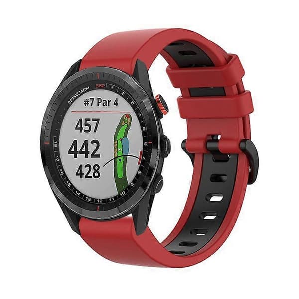Silikone Urrem Til Garmin Approach S62-lingling} Red Black