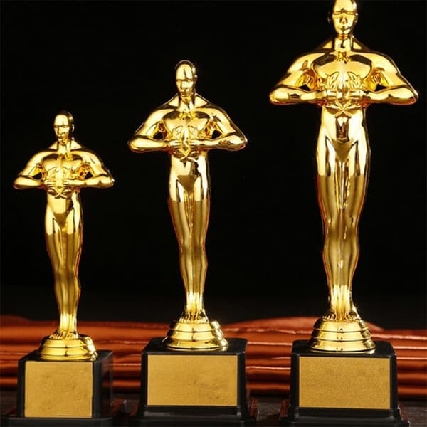 Oscar trofé miniatyr guld statyett 21 cm 21cm
