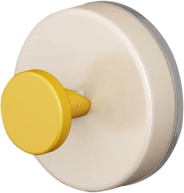 (Gul, 2-pack) Väggmonterade sugkoppskrokar, rund dekorativ design