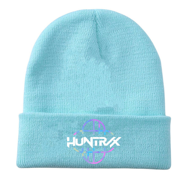 KPOP Devil Hunter Tema Stickad Mössa, Lockig Ullmössa, Tryckt Ullmössa, Varm Utomhusmössa, Vuxen Blå - 12 Blue-12 One size